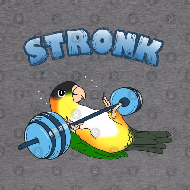 Stronk Black headed caique Fitness Parrot Workout by FandomizedRose